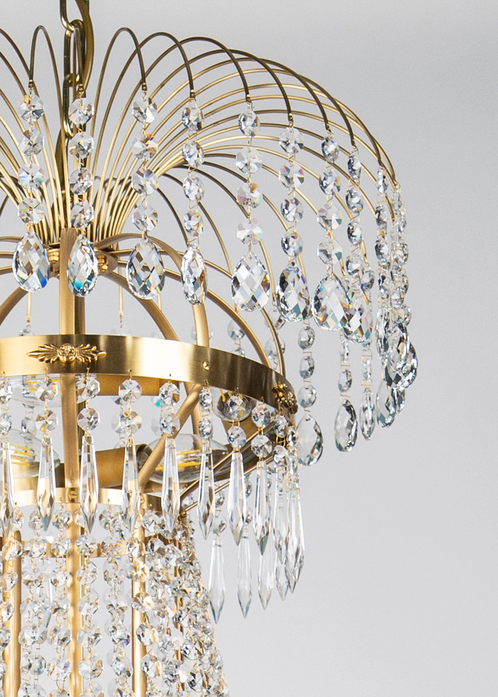 Empire kristallkrona "Tioarmar korgbotten"