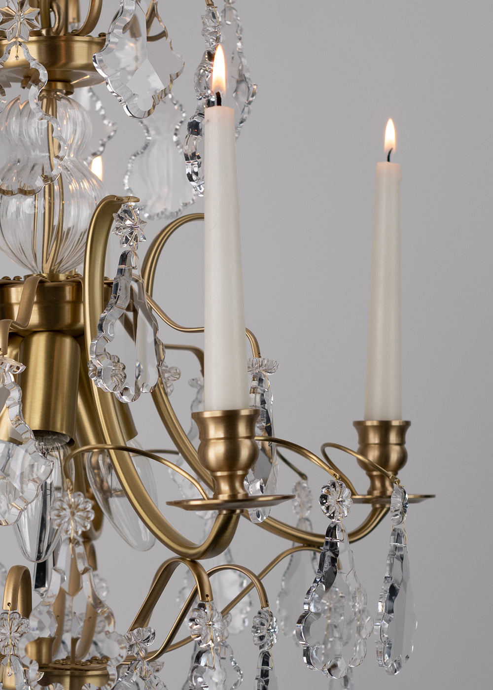 Barock kristallkrona "Fem armar Löv"