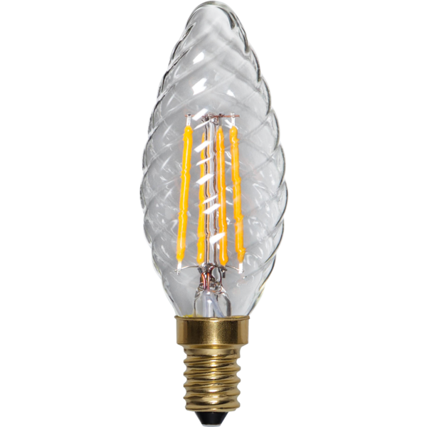 Glödlampa "Kronljus vriden mjuk"