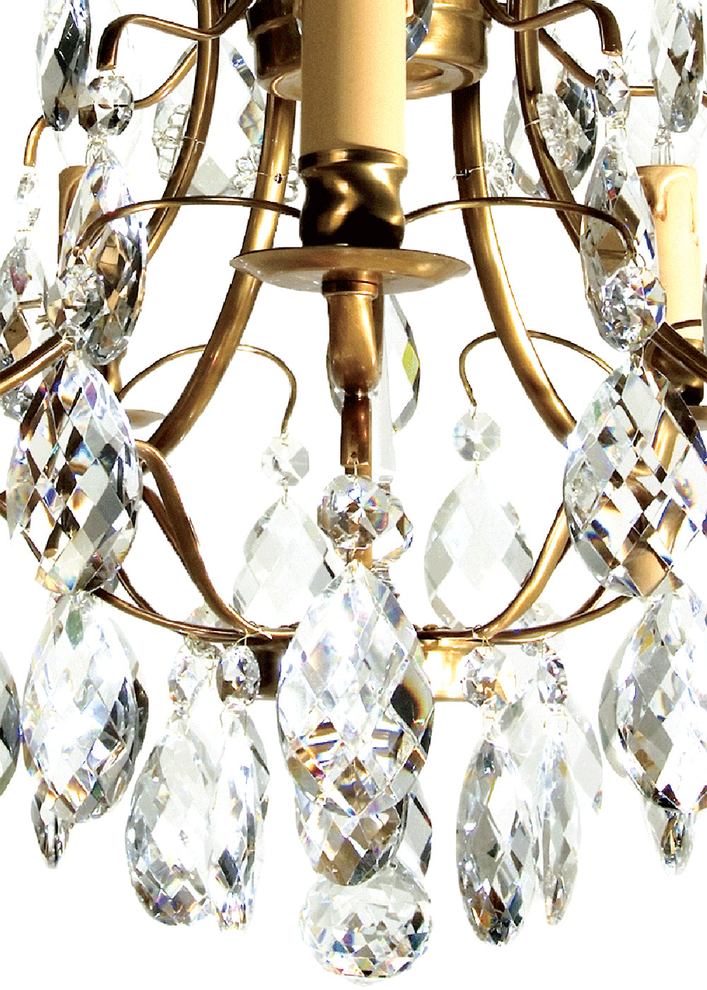 Barock kristallkrona "Fem el i arm"