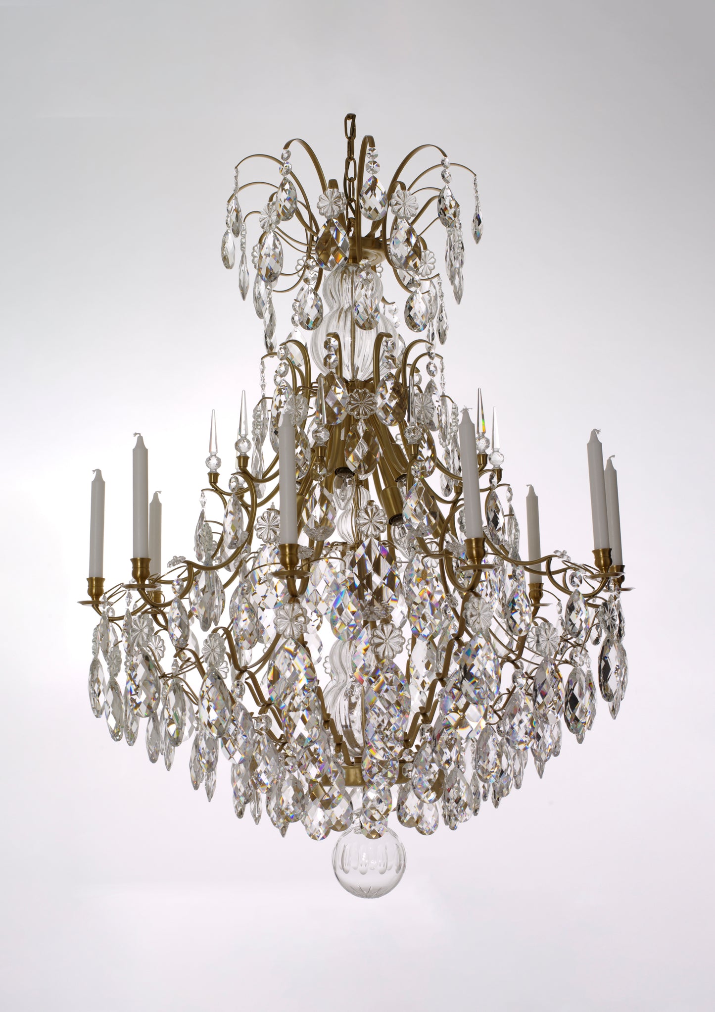 Barock kristallkrona "Tio armar"